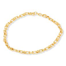 Soave Oro 14K Electroform Horsebit Link Necklace