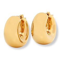 Soave Oro 14K Gold Electroform 1" Graduated Hoop Earrings