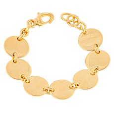 Soave Oro 14K Gold Electroform Disc Bracelet
