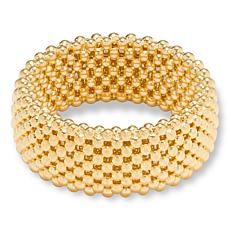 Soave Oro 14K Gold Electroform Popcorn-Style Wide Band Ring