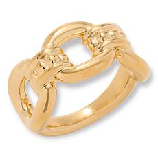 Soave Oro 14K Yellow Gold Electroform Chain Link Band Ring