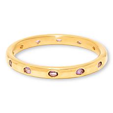 Soave Oro 14K Yellow Gold Electroform Gemstone Bangle