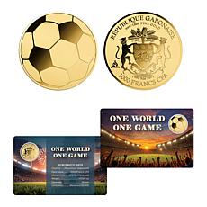 Soccer Ball One World One Game 1/1000 oz. Gold Coin Card