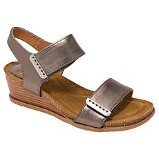 Sofft Verdi II Leather Stacked Wedge Sandal
