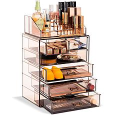 Sorbus Makeup and Jewelry Storage Case w/Top Tray (4 Lg/2 Sm Drawers)