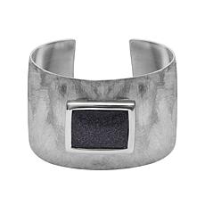 Stately Steel Purple Square Cuff