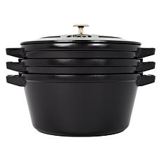 Staub Cast Iron 4-Piece Stackable Set - Cherry