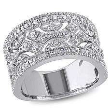 Sterling Silver 0.25ctw Diamond Vintage Ring