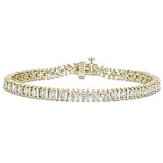 Sterling Silver 4.5ctw Created Moissanite Bar Tennis Bracelet
