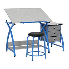 Studio Designs 2-Piece Comet Drafting Table and Stool Set