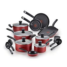 T-fal Initiatives 18-piece Cookware Set - Red