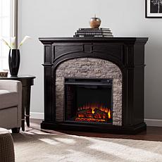 Tanaya Electric Fireplace - w/Gray Stacked Faux Stone