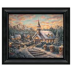 Thomas Kinkade Christmas Service - 16" x 20" Brushstroke Vignette