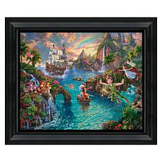 Thomas Kinkade Disney Peter Pan's Never Land - 16" x 20" Brushstrok...