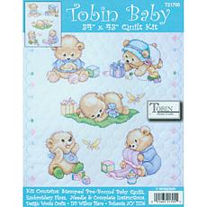 Tobin Baby Bears Quilt Stamped Cross-Stitch Kit