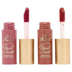 Too Faced Cloud Crush Whipped Lip & Cheek 2pk Roses/Milk & Cookies