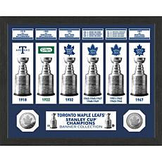 Toronto Maple Leafs 6x Stanley Cup Champions Commemorative Frame