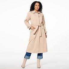 Tower Hill by Christie Brinkley Embroidered Trench Coat