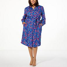 Tower Hill by Christie Brinkley Long Sleeve Shirt Dress with Belt