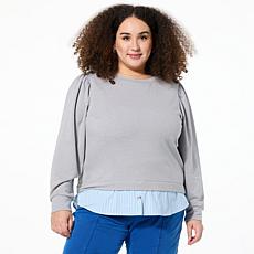 Tower Hill by Christie Brinkley Mixed Media Pullover Sweatshirt