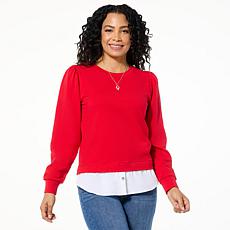 Tower Hill by Christie Brinkley Mixed Media Pullover Sweatshirt