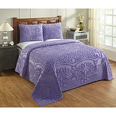 Trevor Collection 100% Cotton Tufted Chenille Bedspread Set - Queen