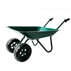 Trimate Kids Metal Wheelbarrow in Hunter Green