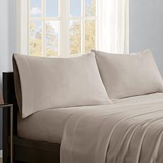 True North by Sleep Philosophy Micro Fleece Sheet Set - Khaki - Queen