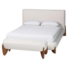 Vinicio Mid-Century Modern Bedroom Set with Bed & Bench