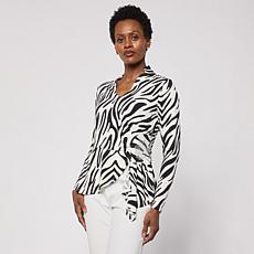 VIVICA A. FOX Collection Collared Knit Top