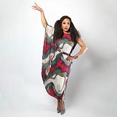 Vivica A. Fox Collection Textured Gauze One-Sleeve Dress