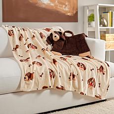 Warm and Cozy Plush Throw Toy Pillow & Storage Bag 