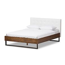 Wholesale Interiors Mitchell Faux Leather & Metal Queen-Size Bed