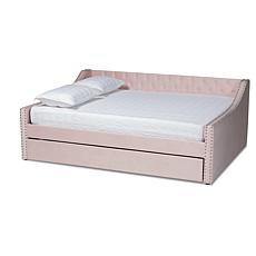 Wholesale Interiors Raphael Velvet Fabric Upholstered Full Size Daybed