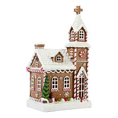 Winter Lane LED Gingerbread Church