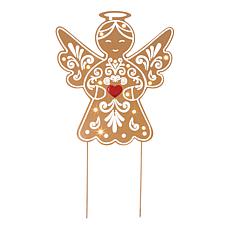 Winter Lane Single Lit Gingerbread Stake
