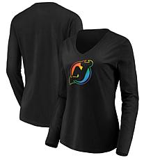 Women's Fanatics Black New Jersey Devils Team Pride Logo Long Sleev...