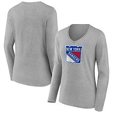 Women's Fanatics Heather Gray New York Rangers Primary Logo Team Lo...