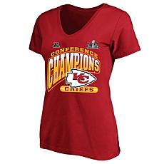 Women's Fanatics  Red Kansas City Chiefs 2023 AFC Champions Plus Si...