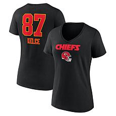 Women's Fanatics Travis Kelce Black Kansas City Chiefs Team Wordmar...