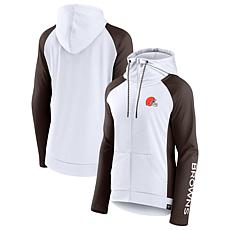 Women's Fanatics White/Brown Cleveland Browns End Around Lightweigh...