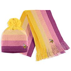 Women's WEAR by Erin Andrews Gold Minnesota Vikings Ombre Pom Knit ...