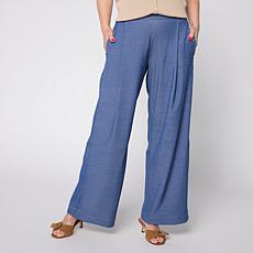 WynneCollection Rayon Blend Pleated Pant