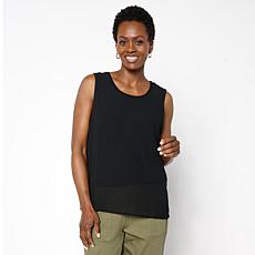 WynneLayers Chiffon and Rayon-Spandex Knit 2-pack Tank Set