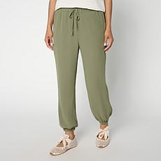 WynneLayers Chiffon Overlay Knit Jogger