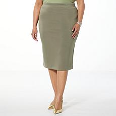 WynneLayers Smooth Operator Scuba Knit Midi Pencil Skirt