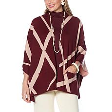 WynneLayers SoftKNIT Intarsia Poncho Cardigan