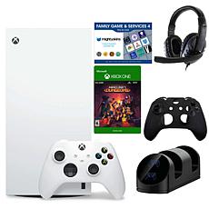 Xbox Series X Digital White Console Minecraft Dungeons Bundle