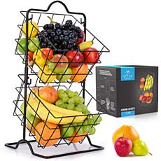 Zulay 2-Tier Metal Fruit Basket