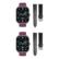 LetsFit E46 Smart Watch with Band and Charger Set of 2 - Black
